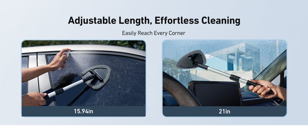 AstroAI Microfiber Car Windshield Cleaner Gray