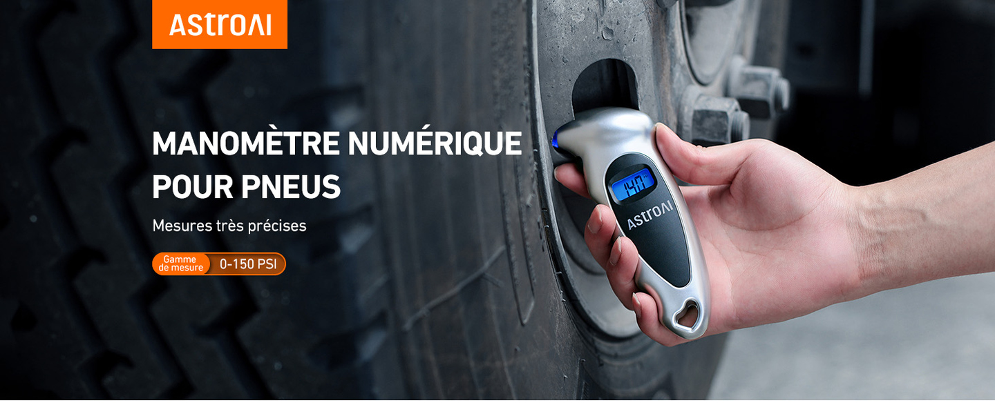 AstroAI Manomètre Pression Numérique 10 Bar