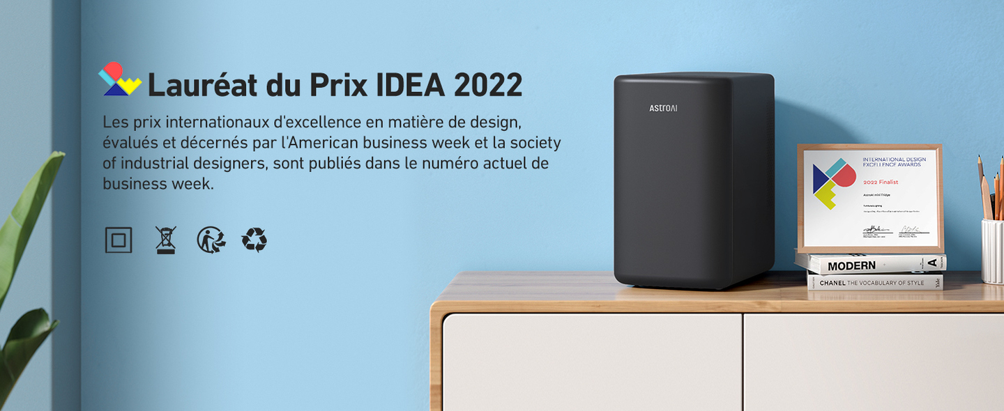 AstroAI Mini Frigo de Chambre 2.0 6L (Noir)