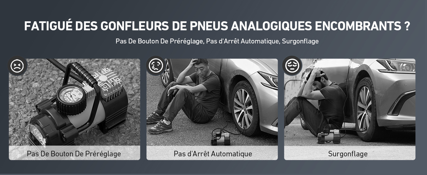 AstroAI Compresseur d'air électrique, Compresseur Voiture12v DC