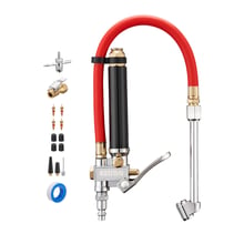 AstroAI T3 Heavy-Duty Tire Pressure Gauge with Inflator, Dual Head Chuck ANSI B40.1 Accurate Air Chuck with Pressure Gauge, 10-120 PSI, Compatible with 1/4" NPT Air Compressor