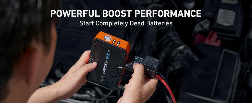 AstroAI S8 Jump Starter 1500A Battery Jump Starter with 3 Modes Flashlight and Jumper Cable