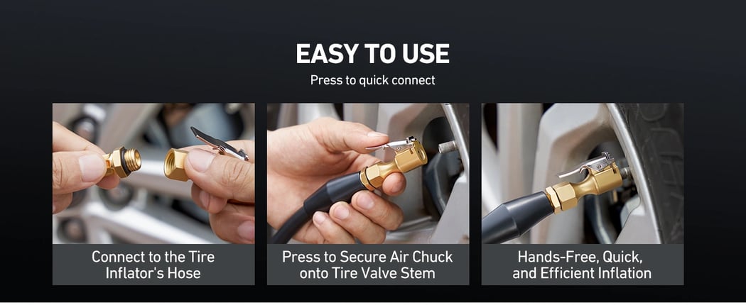 AstroAI Air Chuck, Heavy Duty Closed Flow Lock