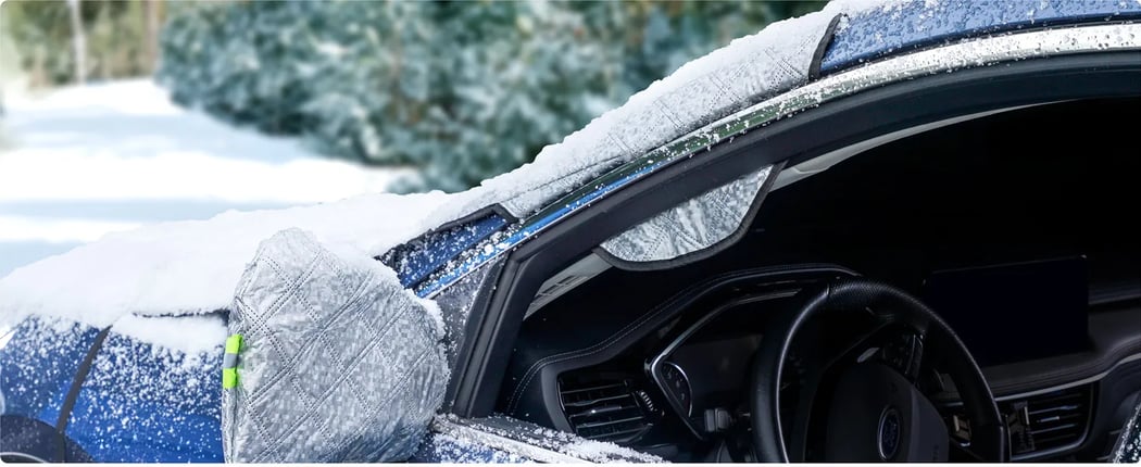 AstroAI Windshield Snow Cover, Windshield Cover for Ice and Snow 4-Layer Protection