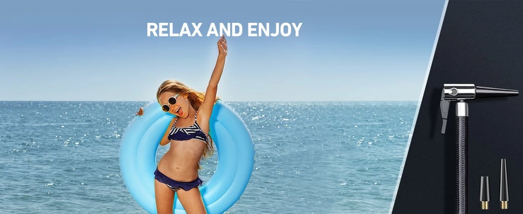 AstroAI 12V DC Portable Air Compressor​ for Cars, Bicycles, and Other Tires with LED Light and Digital Display, 100 PSI, Red