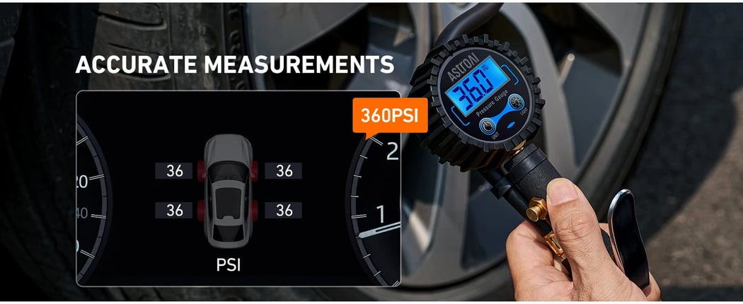 AstroAI Digital Tire Inflator with Pressure Gauge 250 PSI, Model ATG250