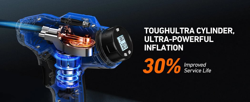 AstroAI Cordless Air Compressor 160 PSI with Rechargeable Battery and 12V Car Power Adapter for Cars & Motorcycles, Blue