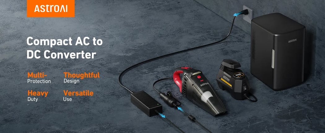 AstroAI AC to DC Converter, 10A/110V to 12V DC