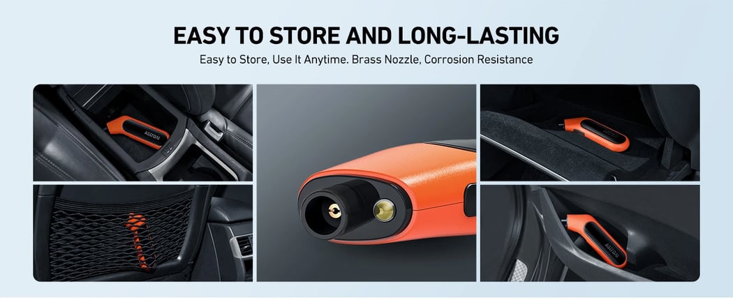 AstroAI Digital Tyre Pressure Gauge 300PSI 20Bar Large Screen with Backlight and Flashlight AAA Batteries