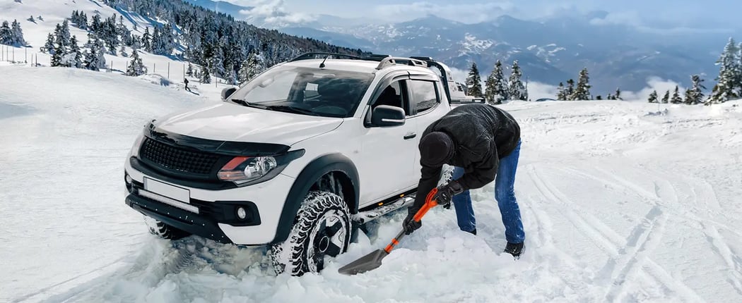 AstroAI 39 Inch Folding Snow Shovel, Snow Shovel for Car,Grey