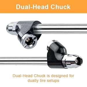 AstroAI Motorcycle Tire Pressure Gauge with Large 2.5" Glow Dial, Dual Head Stainless Steel Made for Car/Truck/Motorcycle, 230 PSI