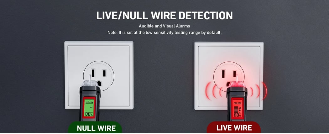 AstroAI Voltage Tester, Non Contact Voltage Tester, 12-1000V/70V-1000 Adjustable Sensitivity AC Voltage Tester Pen with Flashlight, Buzzer Alarm, Wire Breakpoint Finder