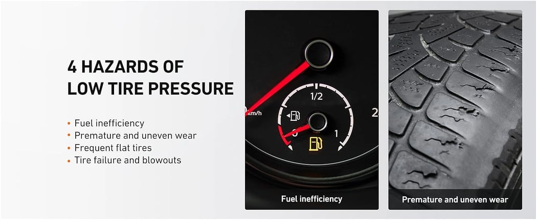 AstroAI Digital Air Pressure Gauge for Tires, 4 Settings for Car/Truck/Bicycle with Backlit LCD and Non-Slip Grip, Includes AAA Batteries, Black; Stocking Stuffers