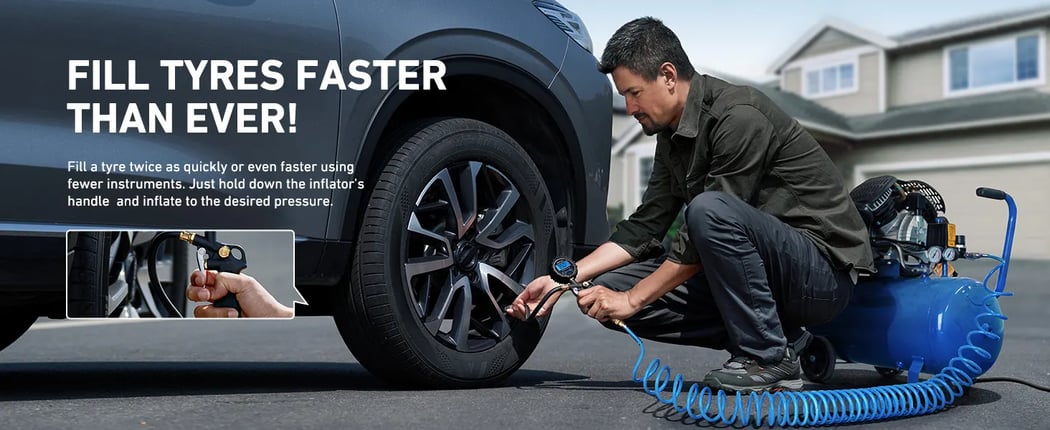 AstroAI Digital Tyre Inflator with Pressure Gauge 250PSI, Model ‎250PSI-M