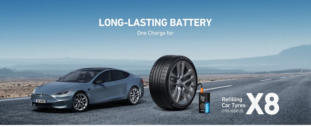 AstroAI L7 Tyre Inflator Cordless Air Compressor, Portable Electric Bike Pump 150 PSI