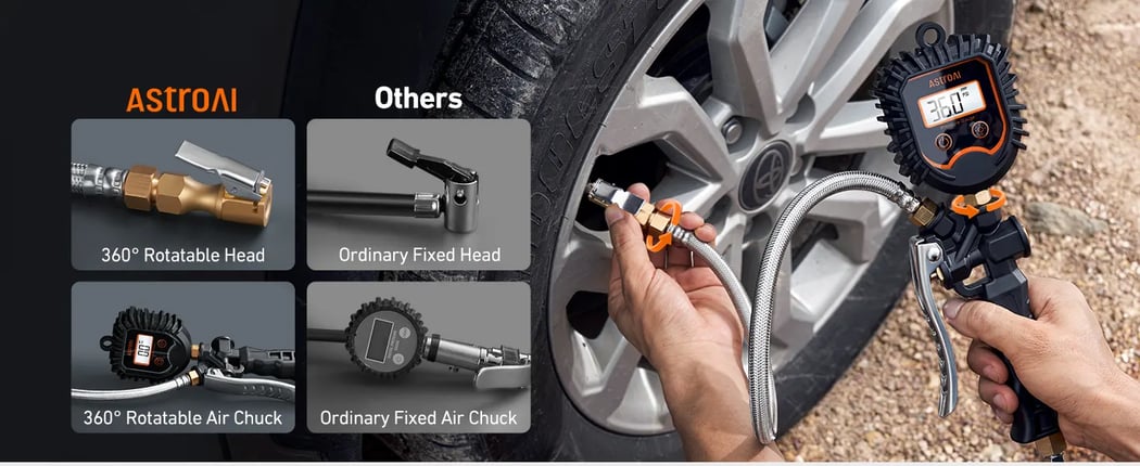 AstroAI 250 PSI Digital Tire Inflator with Pressure Gauge, Model TIG250B