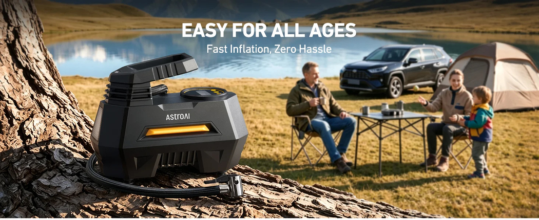 AstroAI Portable Air Compressor 100PSI (Yellow)