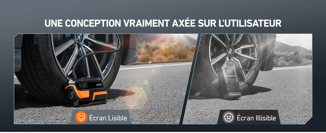 AstroAI 6000A Démarreur Voiture avec compresseur 150PSI, Démarreur de Batterie pour 10 L d'essence/8 L de Diesel, pour Voitures 12 V, Motos, SUV, Orange