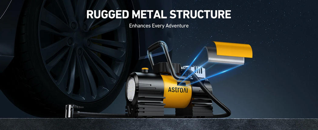 AstroAI Inflador de Neumáticos Compresor de Aire Portátil (Hasta 150 PSI) 12V DC