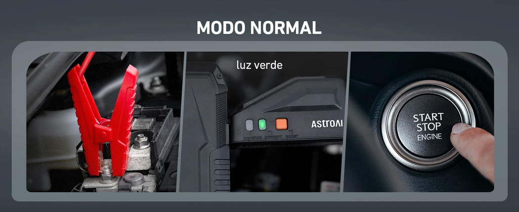 AstroAI Arrancador de Batería de Coche Portátil, Cargador de Batería de Auto para Motores de Gasolina de hasta 6,0L y Motores Diesel de hasta 3,0L, Jump Starter