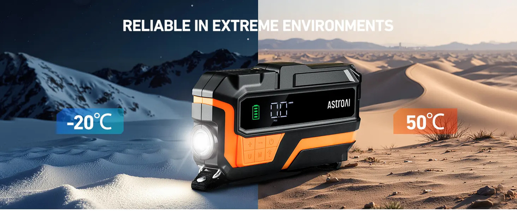 AstroAI 6000A and 150PSI Car Battery Booster Jump Starter Tyre Inflator, Jump Starter Power Pack with Air Compressor, for 12V Vehicles (10L Petrol/8L Diesel), Intuitive LED Screen, Full Accessory Kit