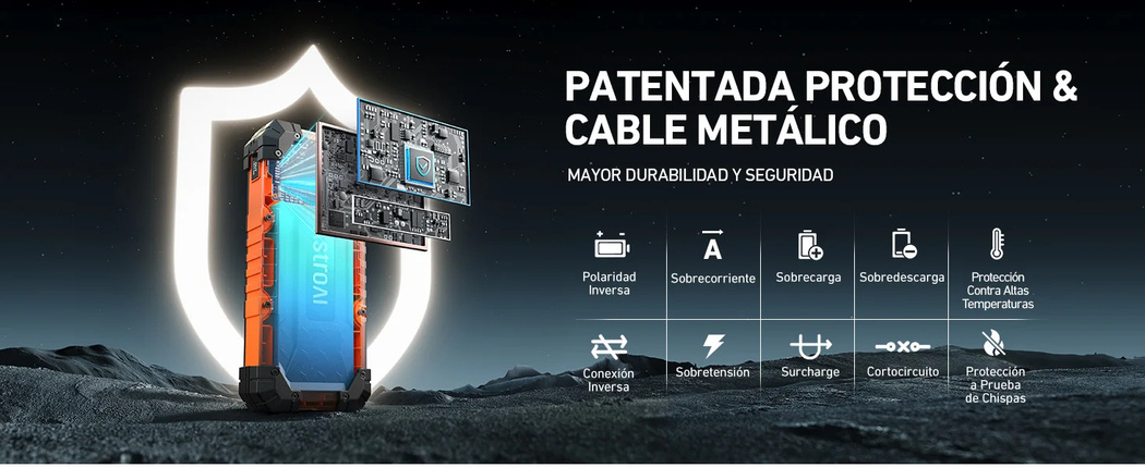 AstroAI S8 Ultra Arrancador de Baterias de Coches, 4000 A Arrancador de Coche Portátil de Gasolina de hasta 10 L y diésel de 8 L, 12 V Arrancador de Coches con Cables de Arranque