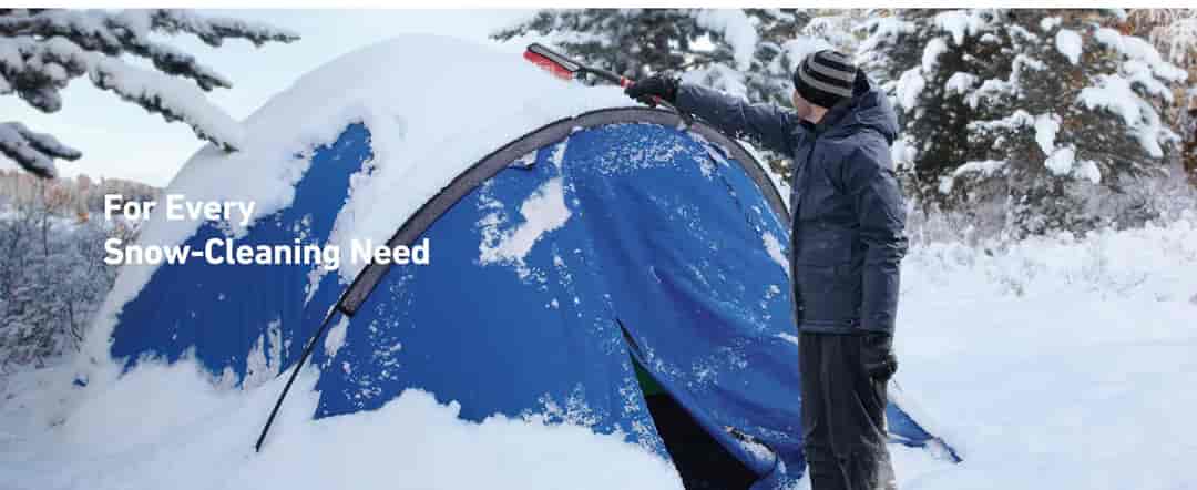 AstroAI 2 Pack 27" Snow Brush and Detachable Deluxe Ice Scraper Red