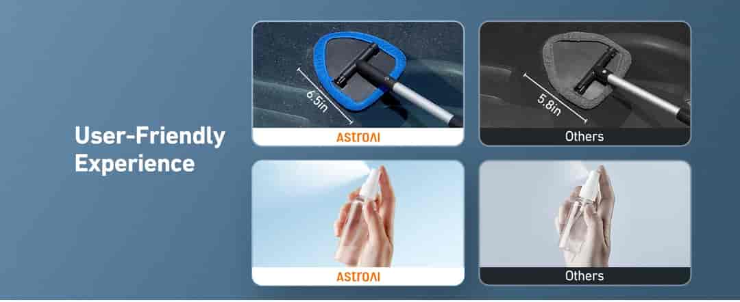 AstroAI Microfiber Car Windshield Cleaner Blue