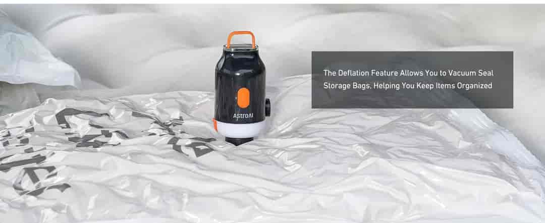 AstroAI Mini Air Pump for Inflatable, Air Mattress Pump with Rechargeable 3000mAh Battery to Inflate Deflate, Electric Air Pump (Gray)