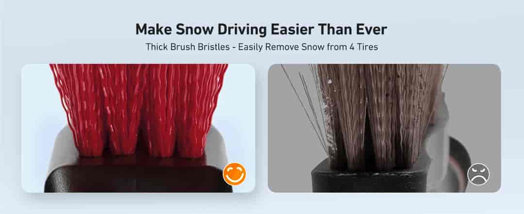 AstroAI 2 Pack 27" Snow Brush and Detachable Deluxe Ice Scraper Red
