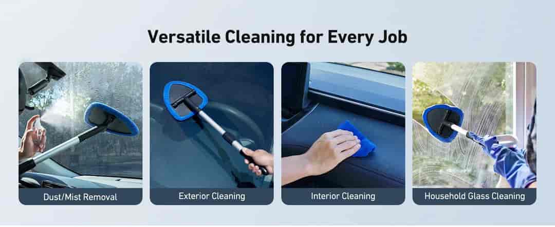 AstroAI Microfiber Car Windshield Cleaner Blue