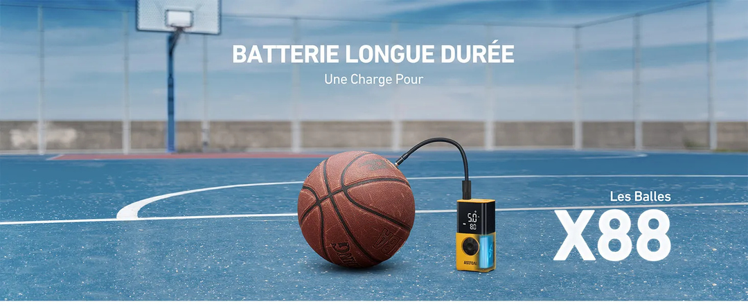 AstroAI Gonfleur Pneus Voiture, Compresseur à Air Portatif, Gonfleur Pneus Voiture Sans Fil compacte, avec Batterie Rechargeable pour Vélos, Motos, Boules