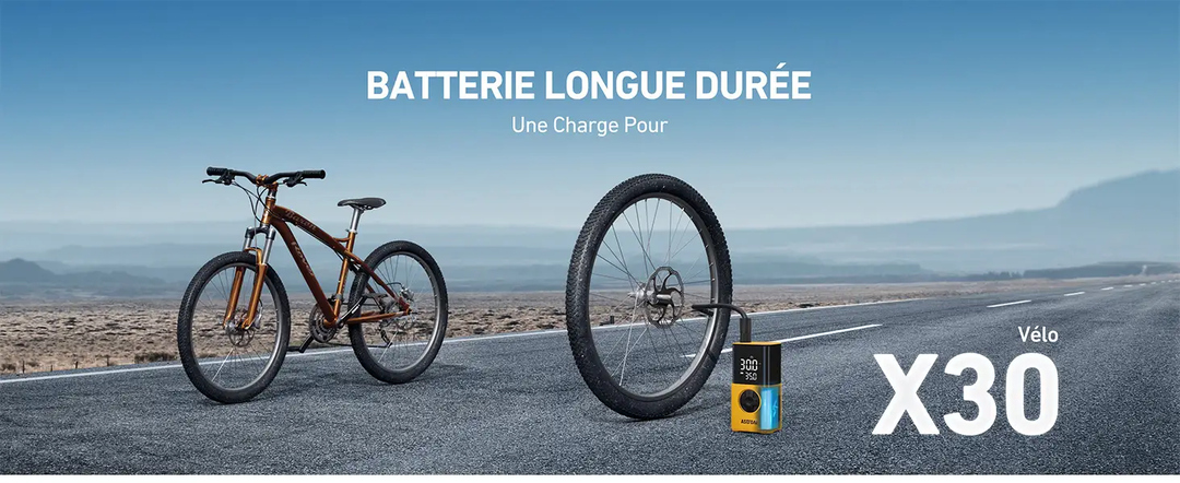 AstroAI Gonfleur Pneus Voiture, Compresseur à Air Portatif, Gonfleur Pneus Voiture Sans Fil compacte, avec Batterie Rechargeable pour Vélos, Motos, Boules