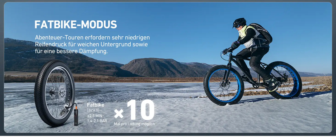 AstroAI Fahrradpumpe Elektrische Luftpumpe, 150PSI Mini Tragbare Akku Fahrradpumpe alle ventile