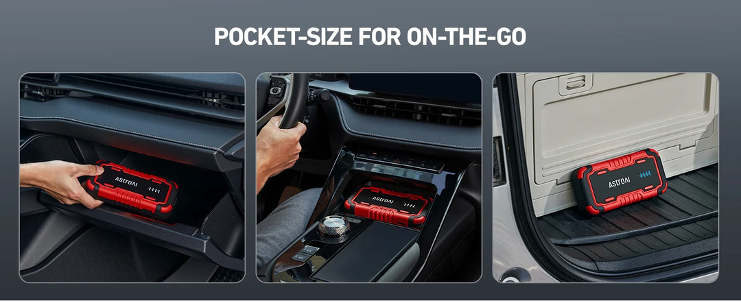 AstroAI Booster Batterie Voiture 8000A, Démarreur Batterie Voiture Portable 12 V, Compatible avec Les Moteurs Essence 10,0 L et Diesel 8,0 L, démarreur Portable 12 V, avec LED, Rouge