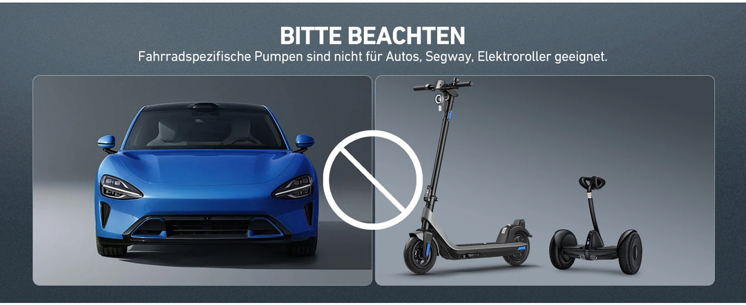 AstroAI Fahrradpumpe Elektrische Luftpumpe, 150PSI Mini Tragbare Akku Fahrradpumpe alle ventile