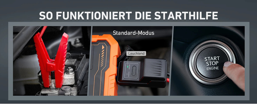 AstroAI S8 Pro Starthilfe Powerbank, 3000A starthilfe für bis zu 9 L Benzin & 7 L Diesel, 12 V Tragbare starthilfe powerbank für pkw mit 3 Modi-Taschenlampe und Starthilfekabeln, Orange