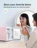 AstroAI Pink Mini Fridge for Skincare, Beverage, Food, Home, Office and Car, 4 Liter/6 Can, AC/DC, ETL Listed