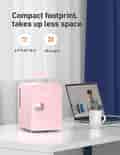 AstroAI Pink Mini Fridge for Skincare, Beverage, Food, Home, Office and Car, 4 Liter/6 Can, AC/DC, ETL Listed