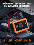AstroAI S8 Air Démarreur de Batterie de Voiture à Air Comprimé avec Gonfleur de Pneus de Voiture, Démarreur de Voiture Portable 1500 A