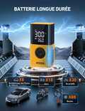 AstroAI Gonfleur Pneus Voiture, Compresseur à Air Portatif, Gonfleur Pneus Voiture Sans Fil compacte, avec Batterie Rechargeable pour Vélos, Motos, Boules