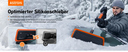 AstroAI 119CM Schneebesen und Abnehmbarer Eiskratzer Auto 2-in-1 mit Lackschonendem Silikonkopf für Autos, PKW, LKWs, SUVs