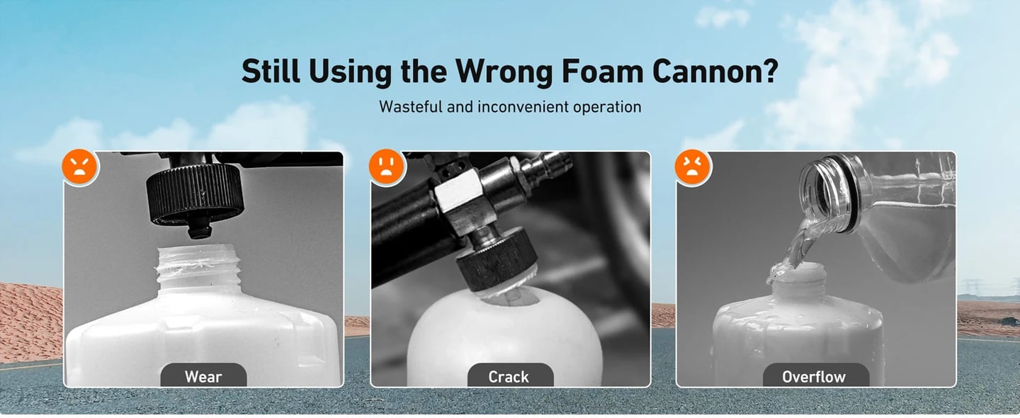 AstroAI Foam Cannon, Wide Neck, 1L Bottle