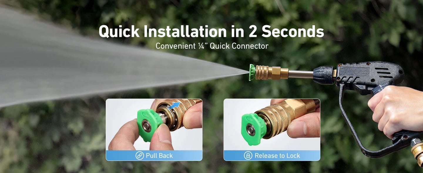 AstroAI Pressure Washer Spray Nozzle Tips 5-Pack