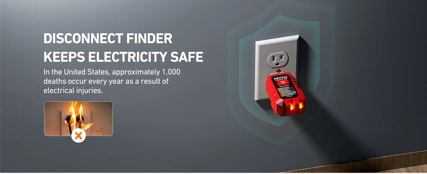 AstroAI Circuit Breaker Finder with GFCI Outlet Tester, Electrical Tester Tool for Home/Workshop Circuit Tracing, Quickly Locates Breakers with Indicators
