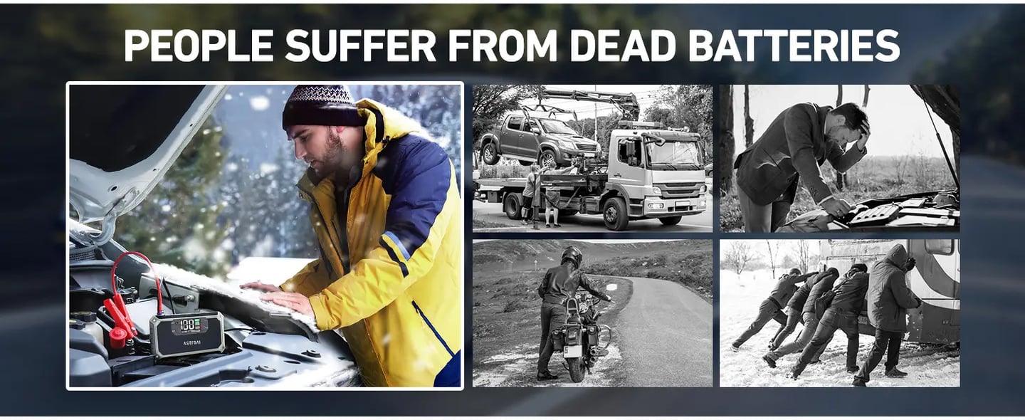 AstroAI Car Battery Jump Starter 2000A Grey