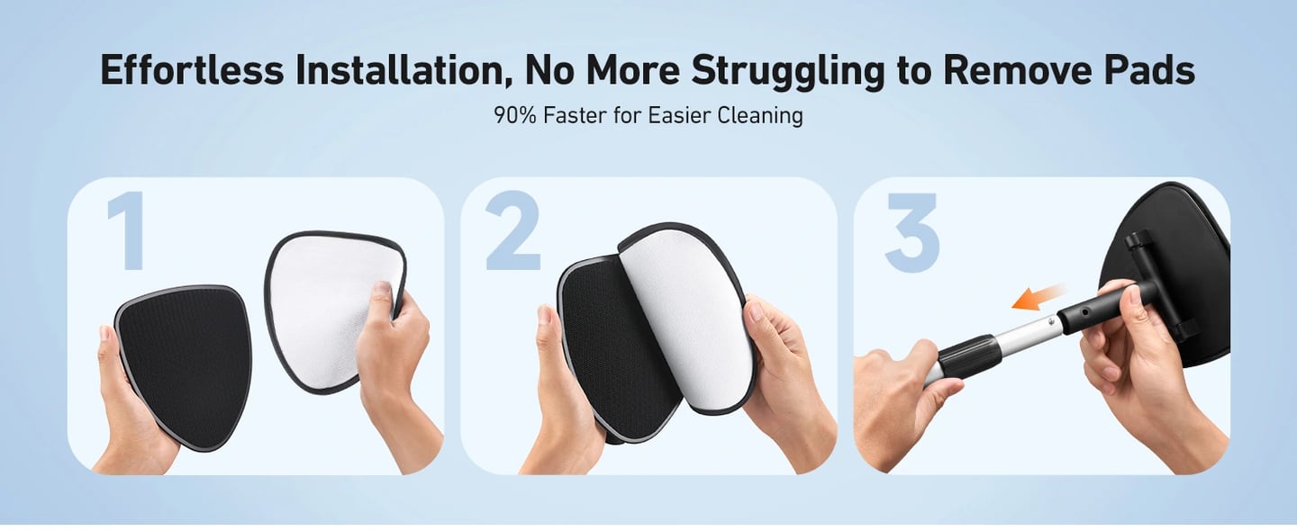 AstroAI Windshield Cleaner Tool, Car Window Cleaner with 4 Upgraded Microfiber Pads, 1 Spray Bottle, 180° Rotatable and Extendable Handle, Effortless Installation