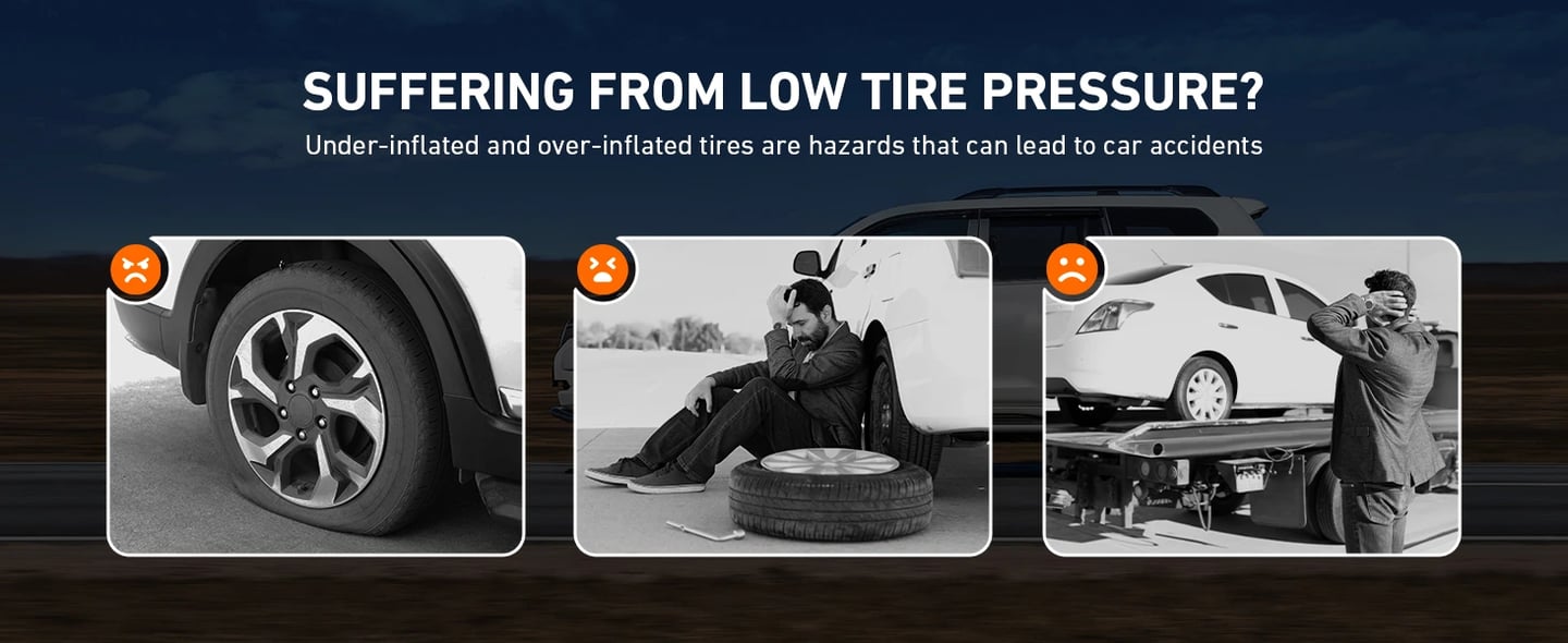 AstroAI 150PSI Tire Inflator, Portable Air Compressor with 6600mAh Battery & DC Cord