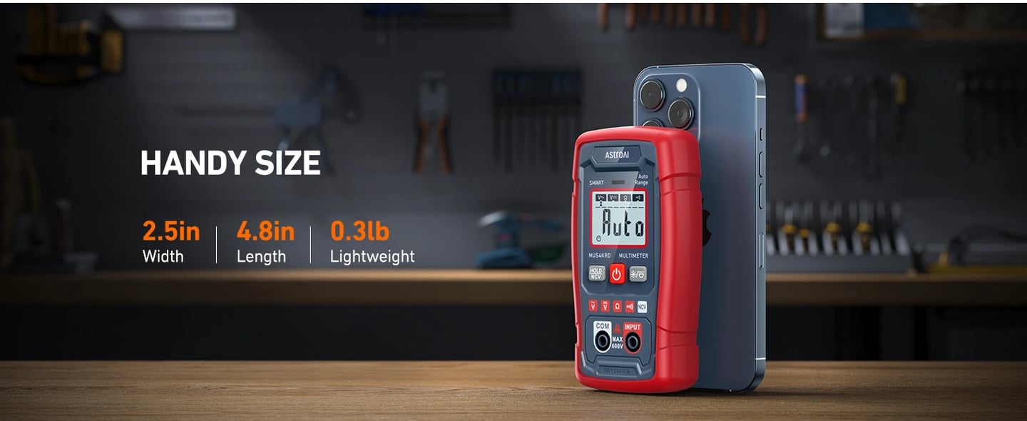 AstroAI Digital Multimeter 4000 Counts Volt Meter Electrical Multimeter Tester Auto Ranging Voltage Tester Measures AC/DC Voltage, Current, Resistance; Tests Continuity, Diode