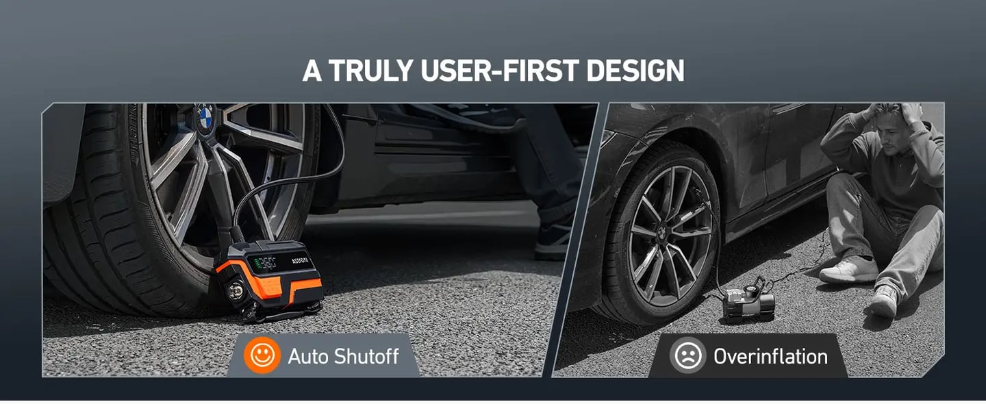 AstroAI M10 6-in-1 Portable Jump Starter with Air Compressor, 3000A Peak Current & 150PSI Car Battery Jump Starter (10L Gas/8L Diesel) with tire inflator, for 12V Cars, Motorcycles, SUVs